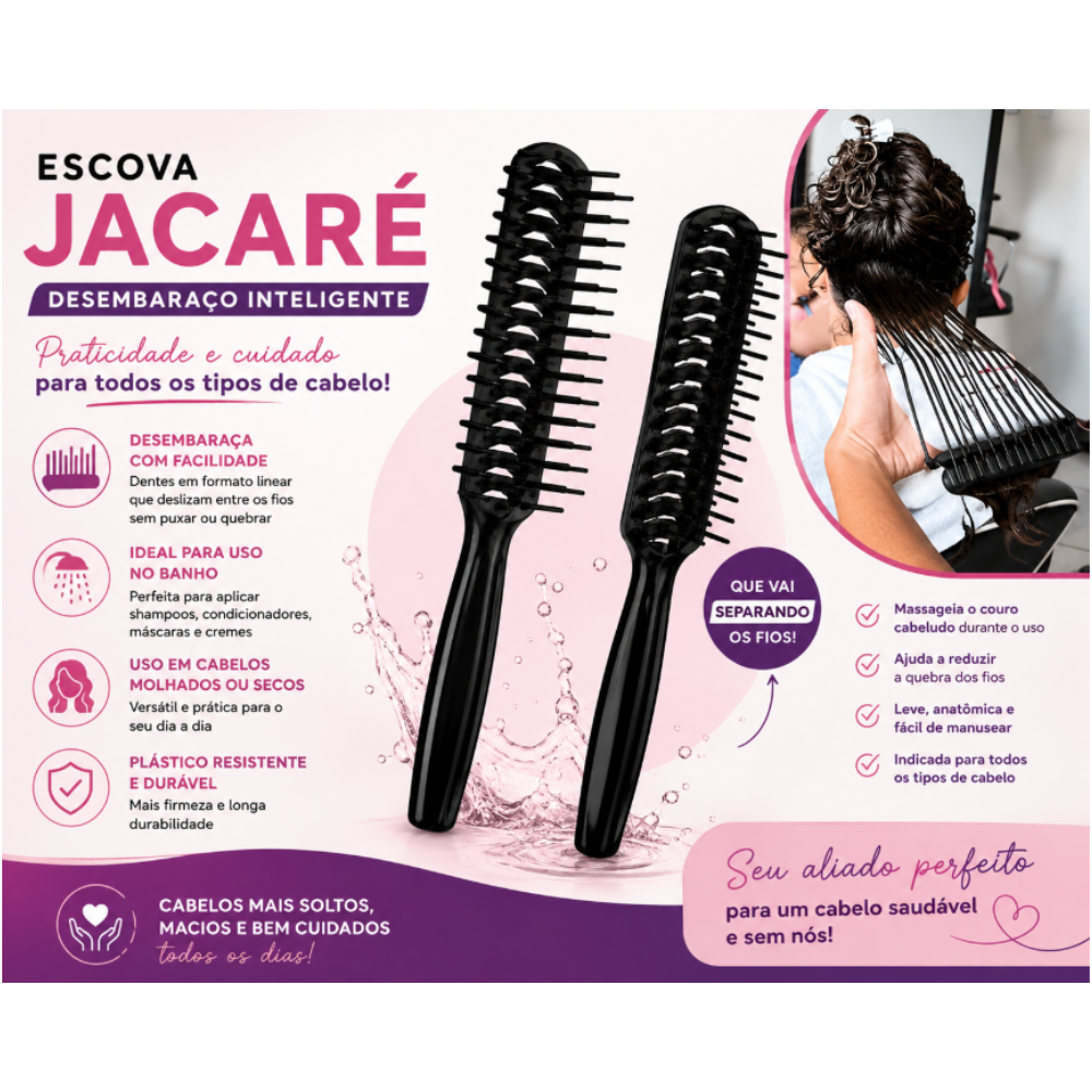 ADAMI ESCOVA RETA RIGIDA JACARE 077 - Image 3