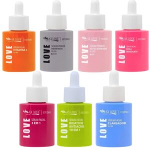 KIT COM 7 SÉRUNS FACIAIS MAX LOVE – ROTINA COMPLETA DE SKINCARE
