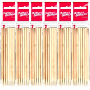 ARTE SEDUÇÃO PALITO PONTA CHANFRADO GROSSO - KIT COM 6 PACOTES COM 8 UNIDADES DE 14CM