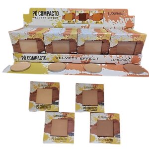 LUDURANA B00191 PO COMPACTO VELVET EFFECT - BOX COM 24 UNIDADES – 4 TONALIDADES