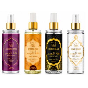 KIT BODY SPLASH ÁRABE SOUL COSMÉTICOS – 4 FRAGRÂNCIAS 200ML CADA