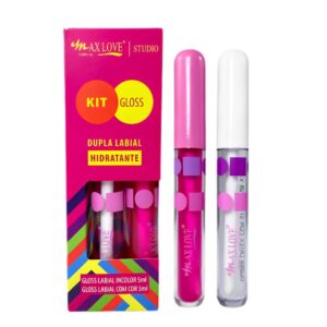 KIT GLOSS - DUPLA LABIAL HIDRATANTE MAX LOVE – CORES 07 E 13
