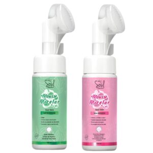 KIT MOUSSE MICELAR SOUL COSMÉTICOS - ROSA MOSQUETA + ANTIOLEOSIDADE