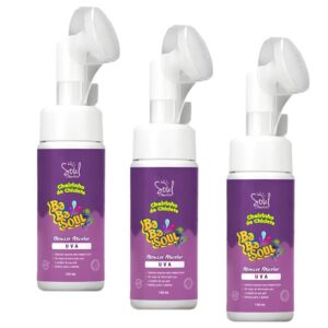 KIT COM 3 UNIDADES DE MOUSSE MICELAR BABASOUL UVA - SOUL COSMETICOS